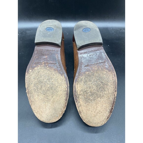 Neil M Classic Mens Size 9D Brown 2 Tone Leather Tassel Slip on Loafer 382002 - Picture 7 of 7